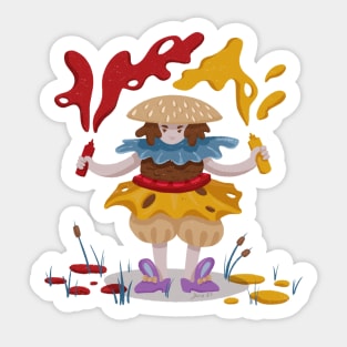 Get Those Buns Away From My Face Sticker